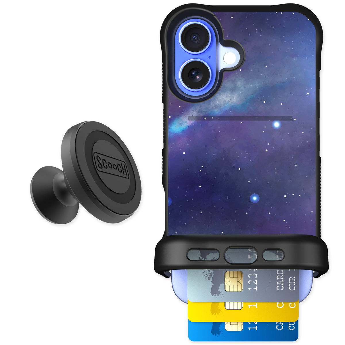 Scooch Wingmate Galaxy for iPhone 16 — Starter Bundle