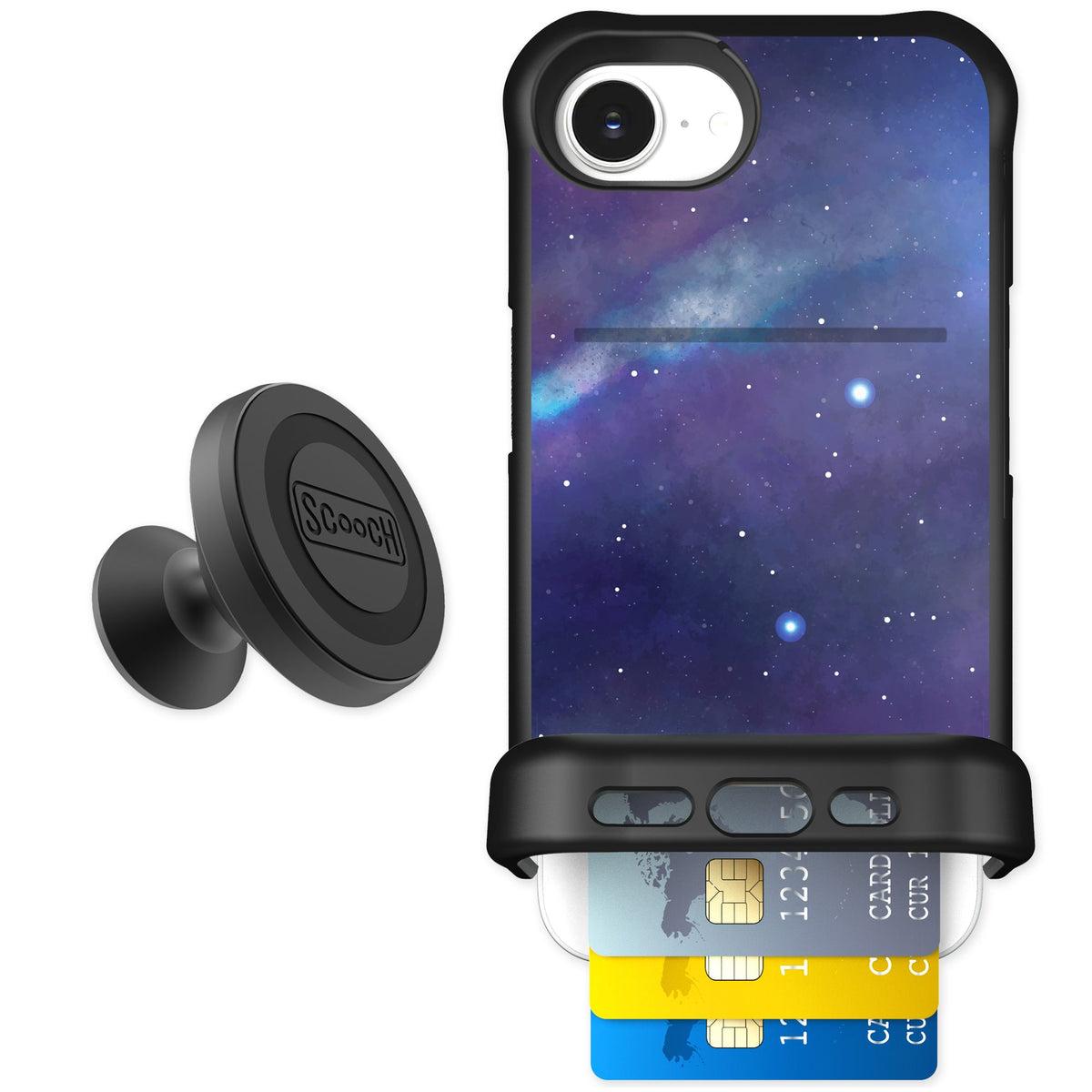 Scooch Wingmate Galaxy for iPhone 16e — Starter Bundle