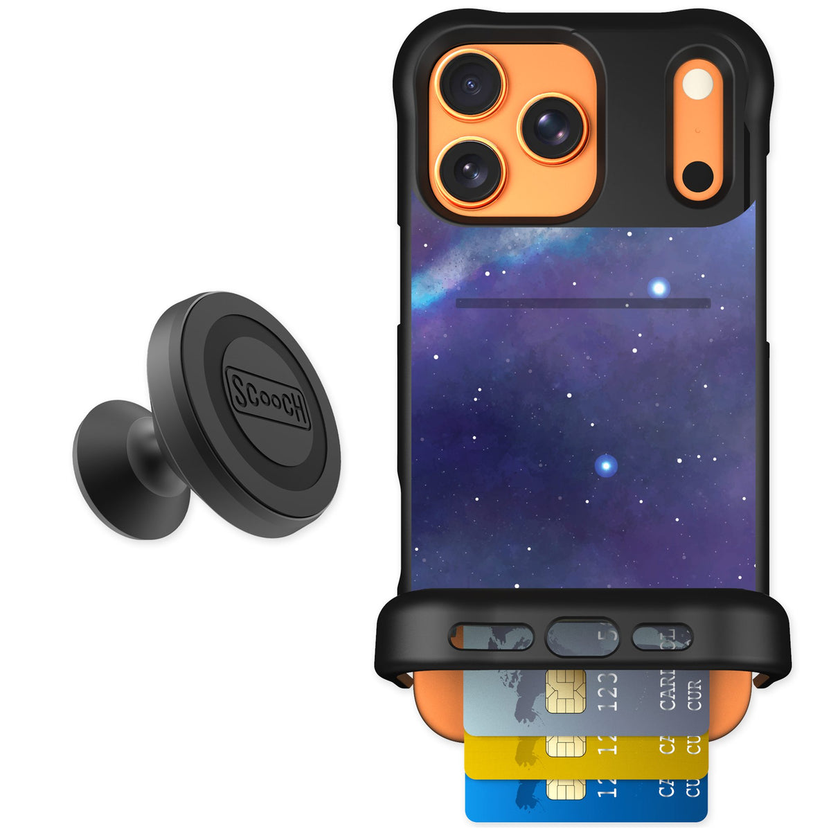 Scooch Wingmate Galaxy for iPhone 17 Pro Max — Starter Bundle