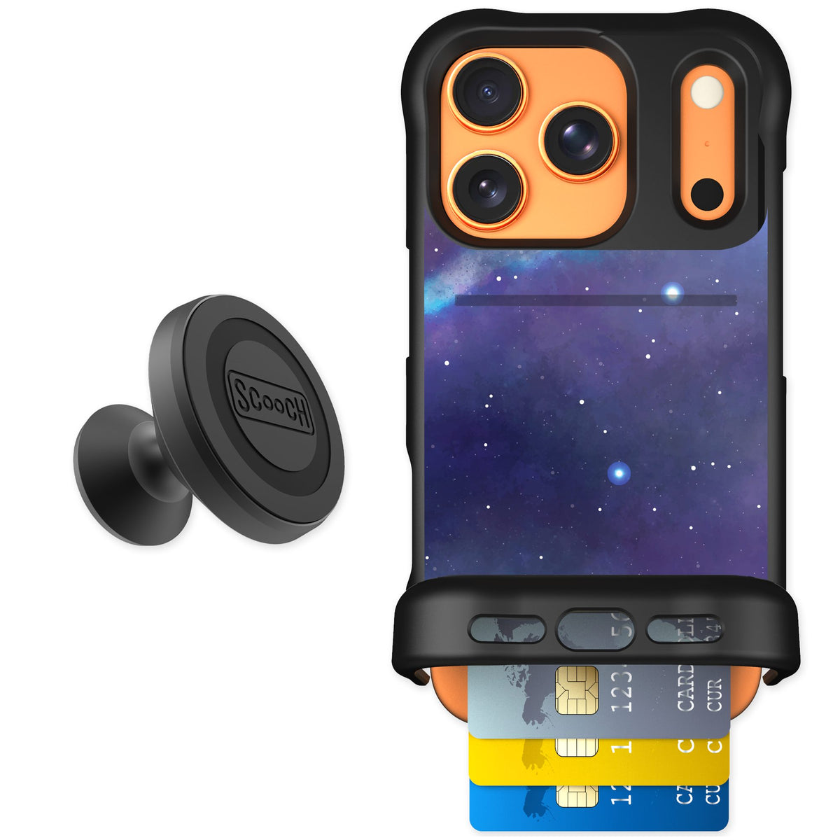 Scooch Wingmate Galaxy for iPhone 17 Pro — Starter Bundle
