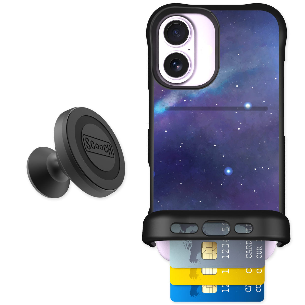 Scooch Wingmate Galaxy for iPhone 17 — Starter Bundle
