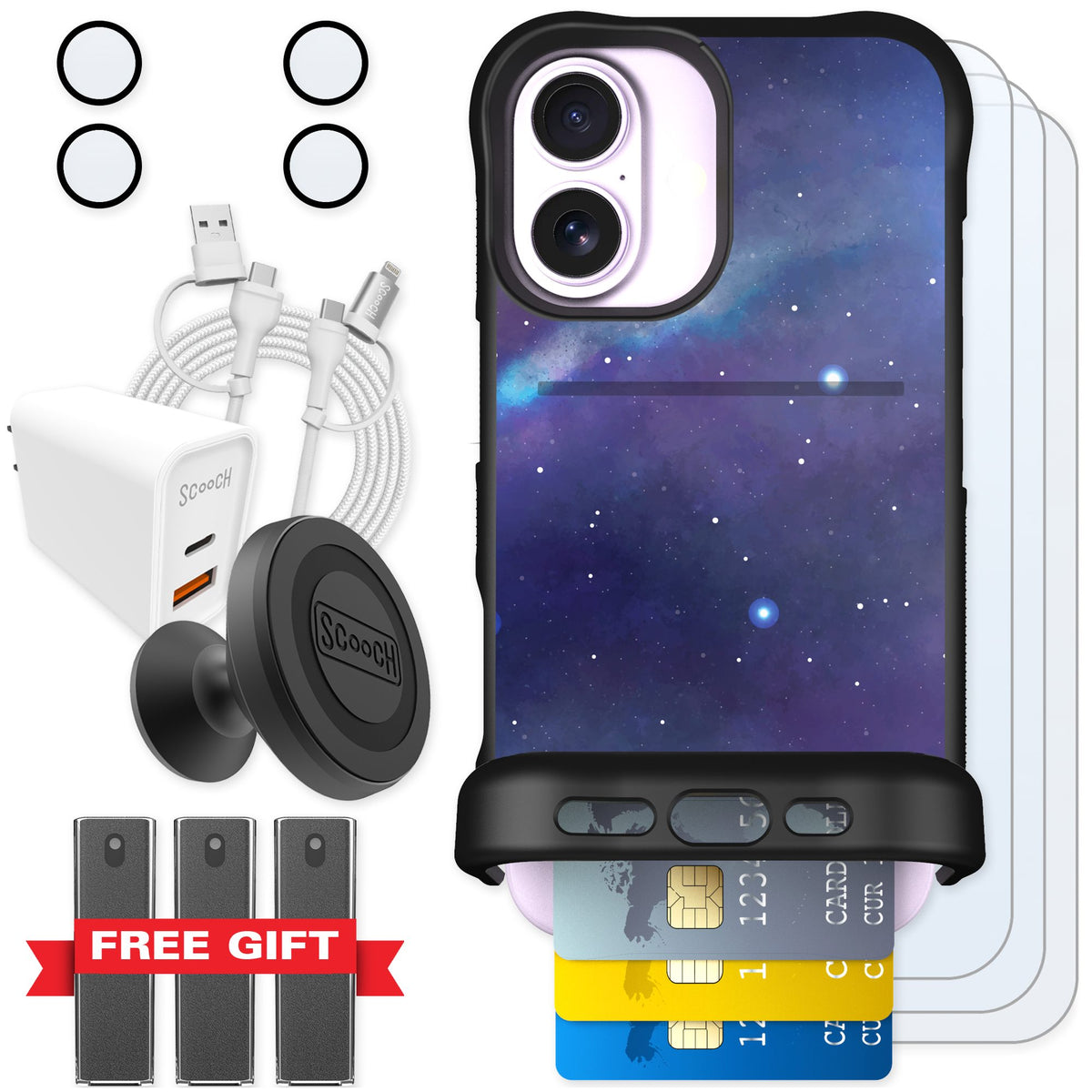 Scooch Wingmate Galaxy for iPhone 17 — Ultimate Bundle