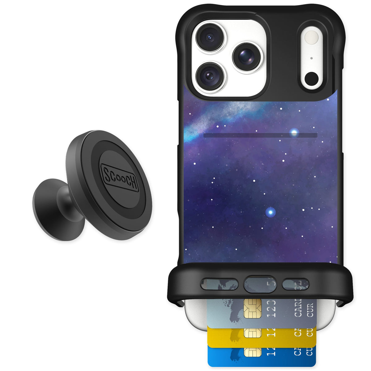 Scooch Wingmate Galaxy for iPhone 18 Pro Max — Starter Bundle