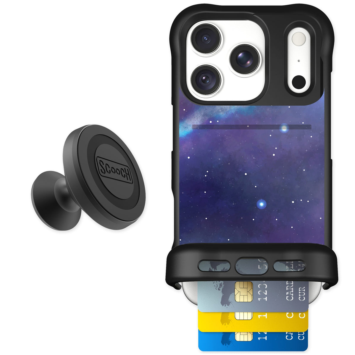 Scooch Wingmate Galaxy for iPhone 18 Pro — Starter Bundle