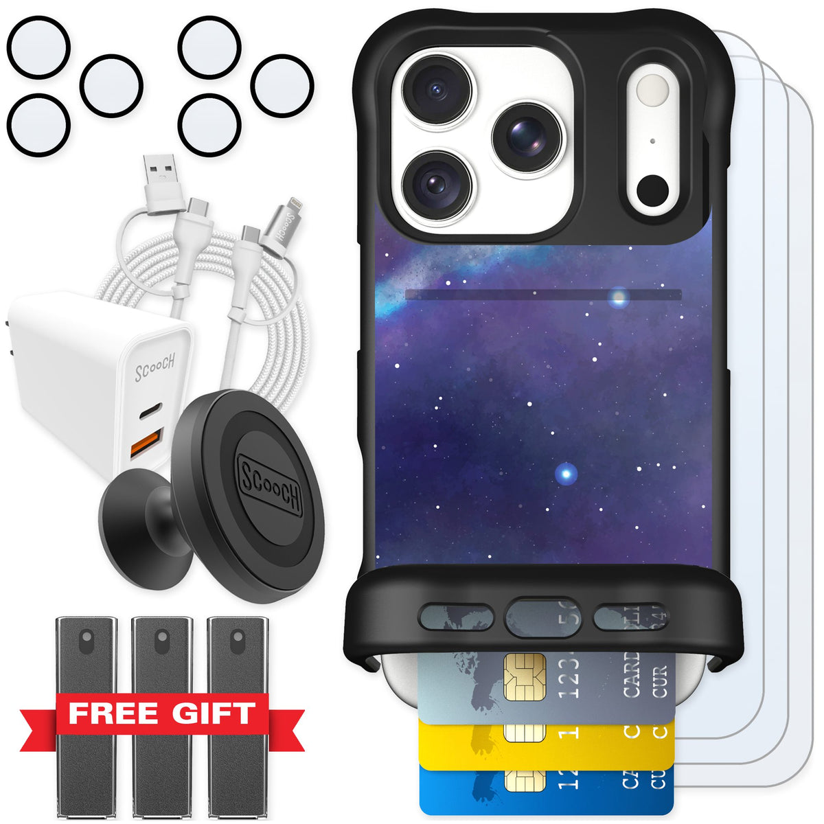 Scooch Wingmate Galaxy for iPhone 18 Pro — Ultimate Bundle