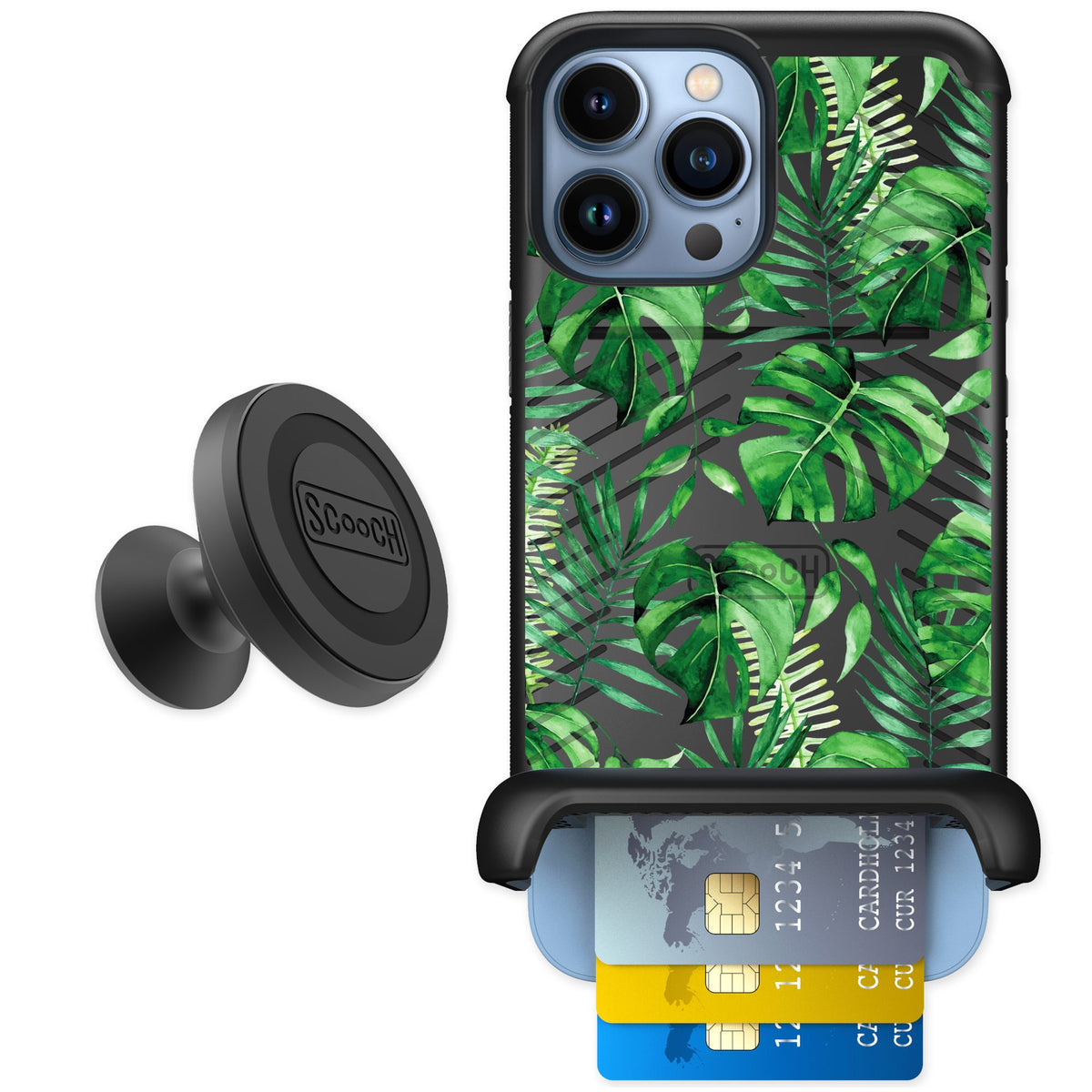 Scooch Wingmate Monstera for iPhone 13 Pro Max — Starter Bundle
