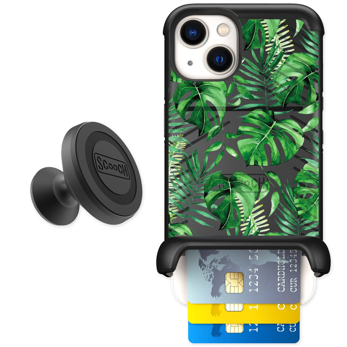 Scooch Wingmate Monstera for iPhone 13 — Starter Bundle