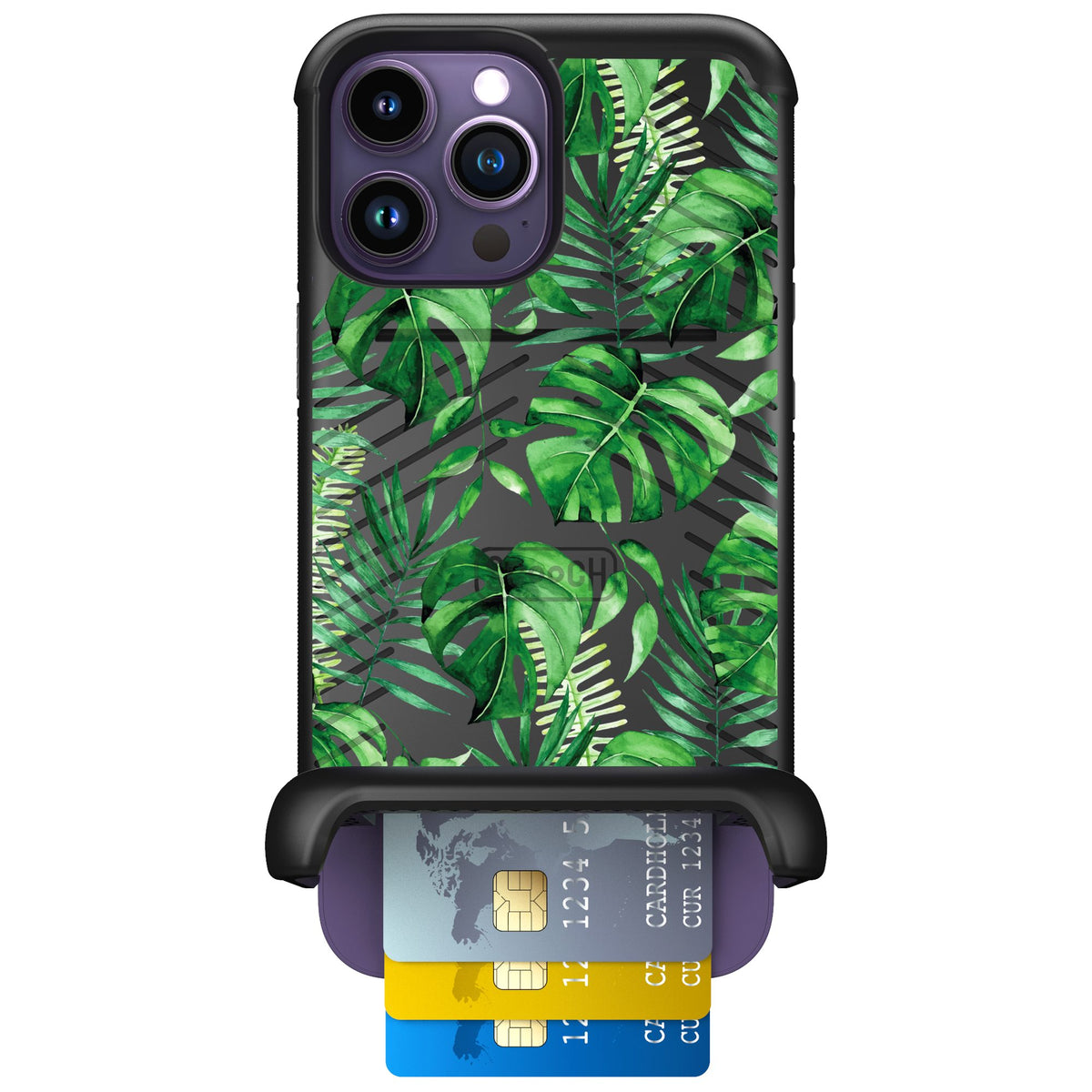 Scooch Wingmate Monstera for iPhone 14 Pro Max — Case