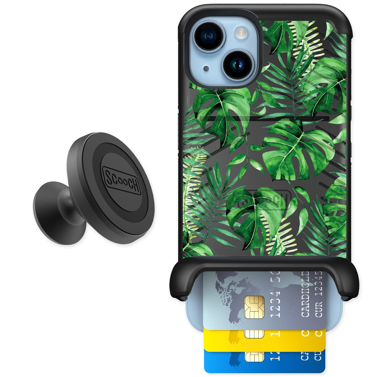 Scooch Wingmate Monstera for iPhone 14 — Starter Bundle
