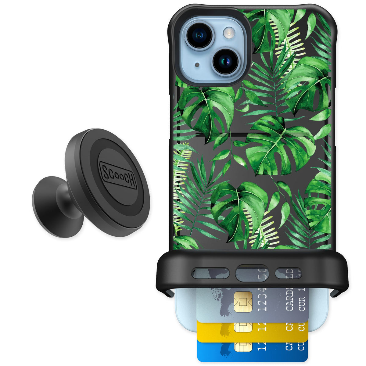 Scooch Wingmate Monstera for iPhone 14 Plus — Starter Bundle