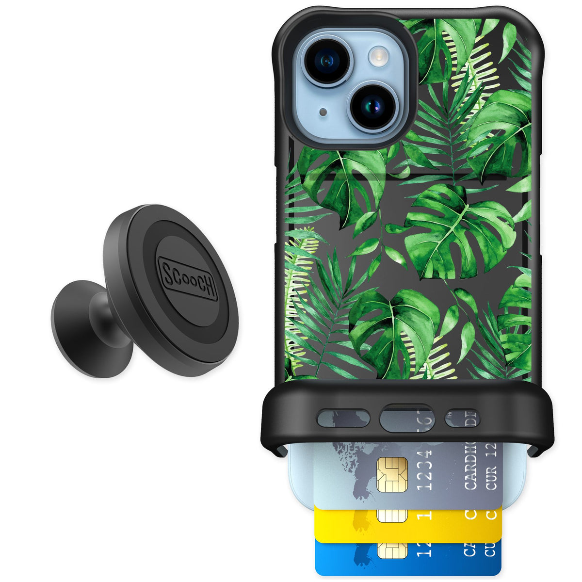 Scooch Wingmate Monstera for iPhone 15 — Starter Bundle