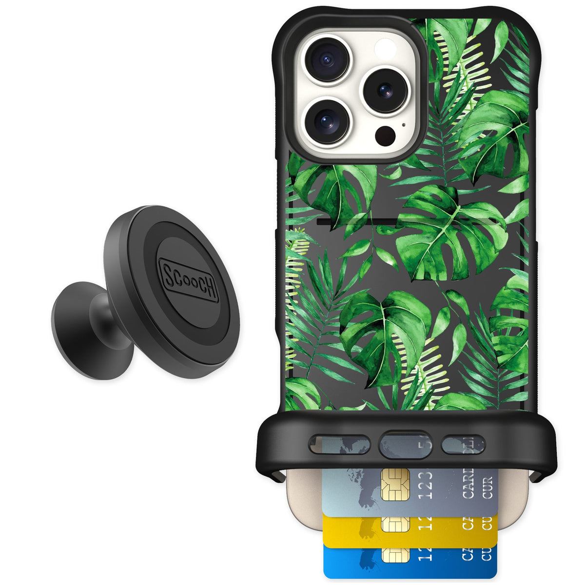 Scooch Wingmate Monstera for iPhone 16 Pro Max — Starter Bundle