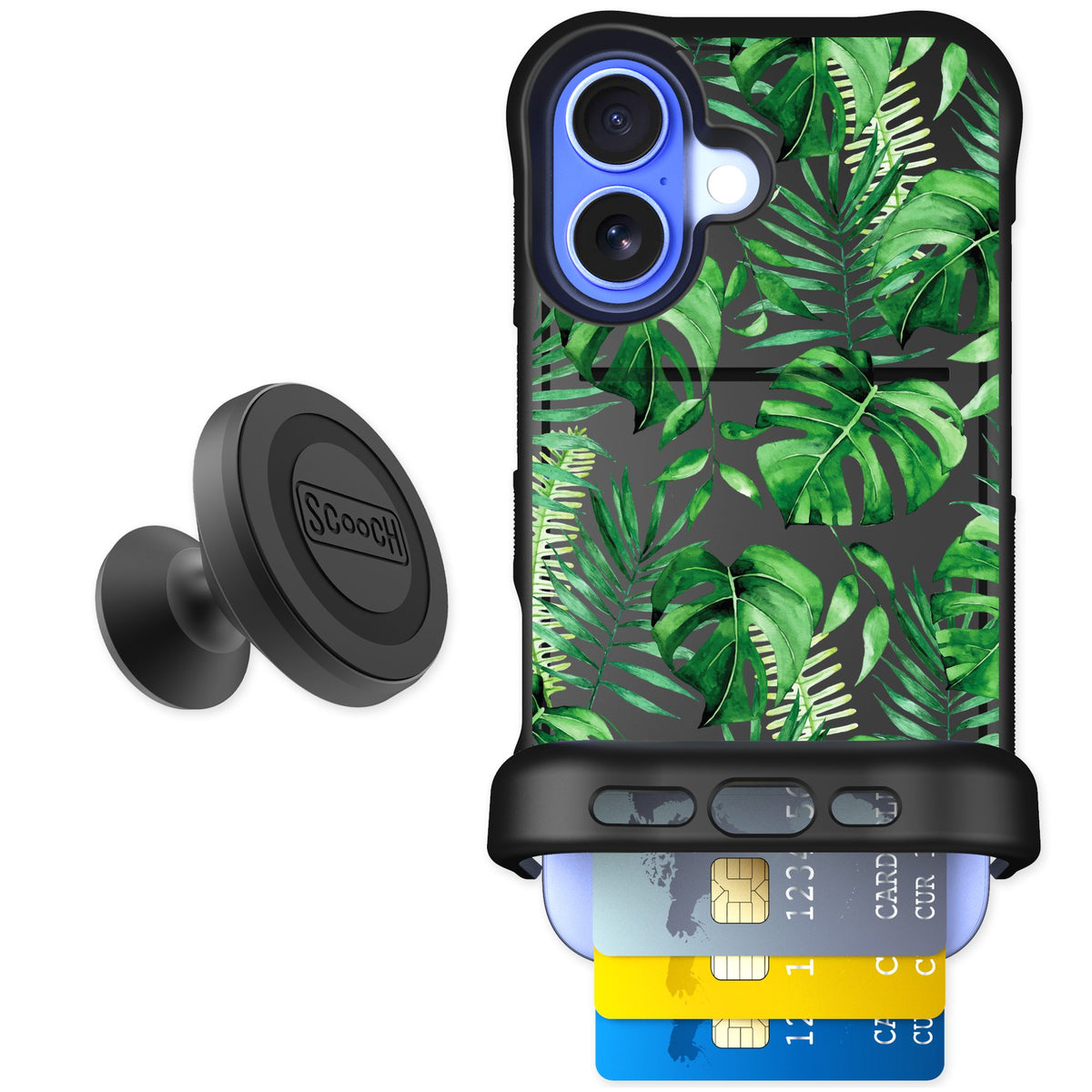 Scooch Wingmate Monstera for iPhone 16 — Starter Bundle