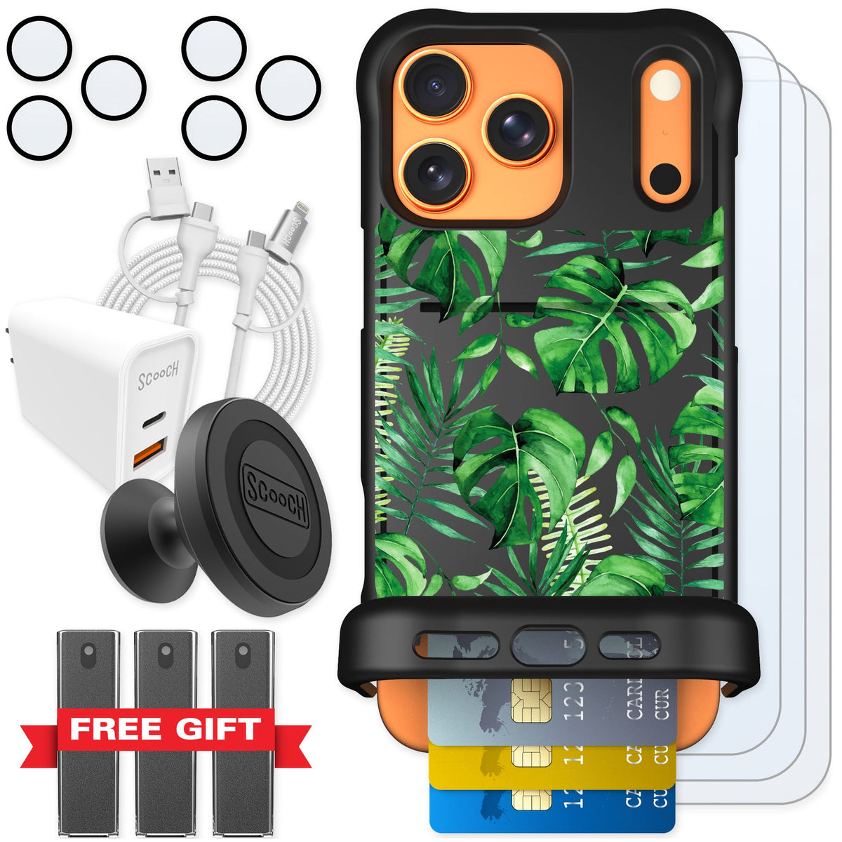 Scooch Wingmate Monstera for iPhone 17 Pro Max — Ultimate Bundle