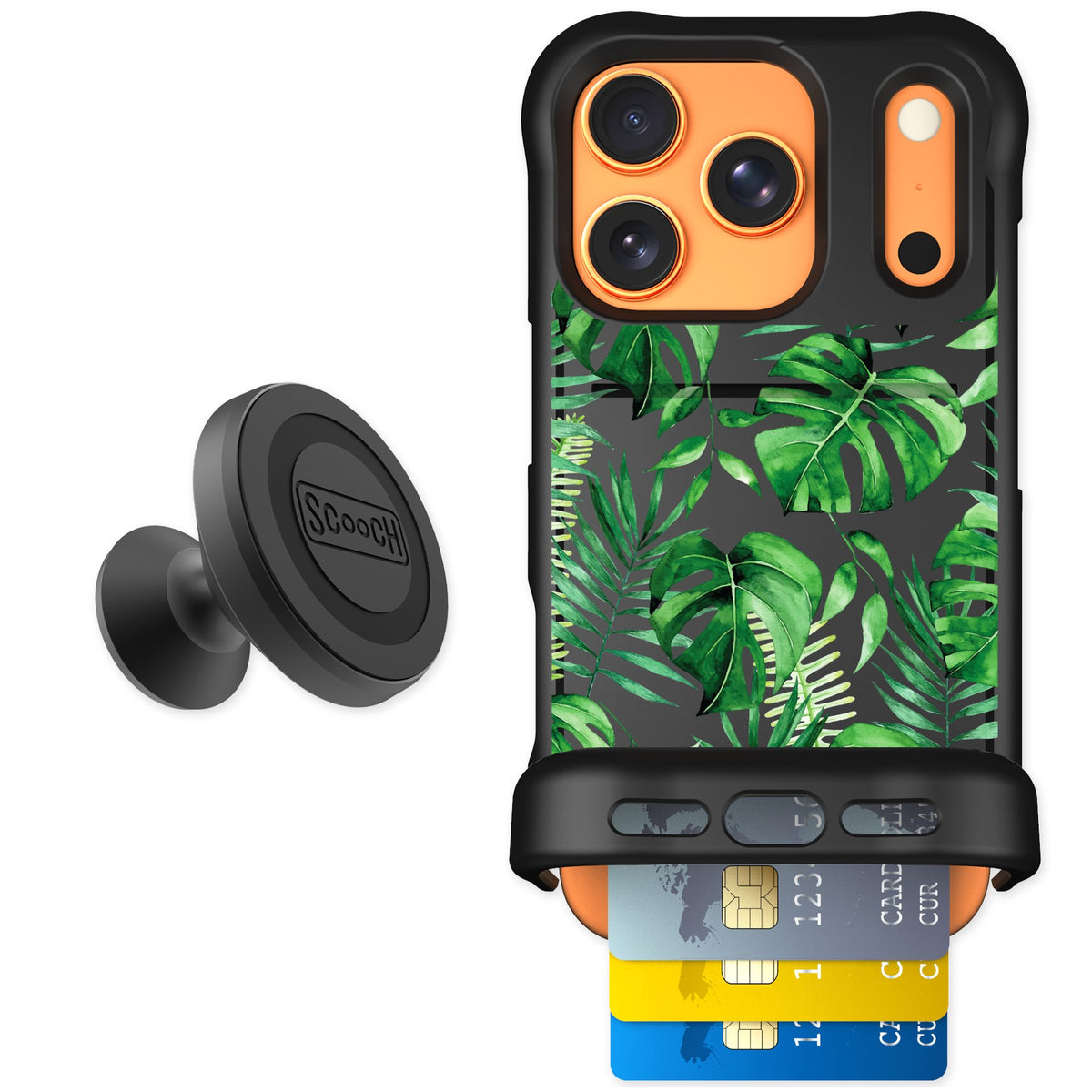 Scooch Wingmate Monstera for iPhone 17 Pro — Starter Bundle