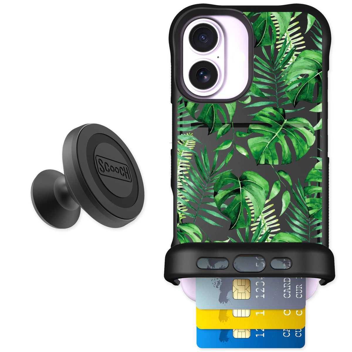 Scooch Wingmate Monstera for iPhone 17 — Starter Bundle