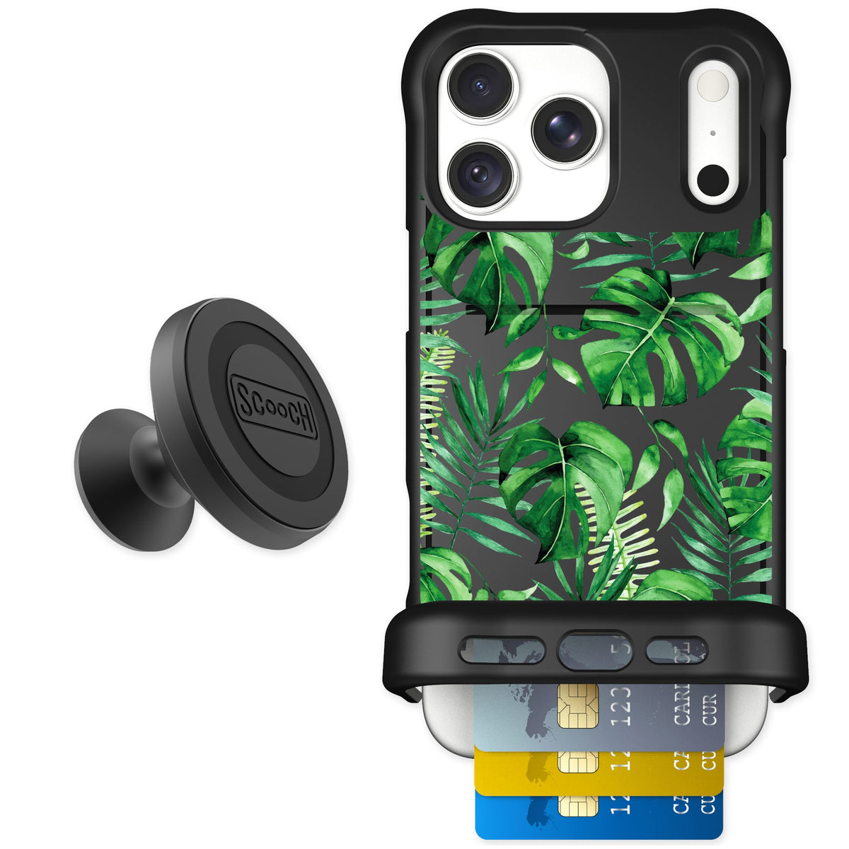 Scooch Wingmate Monstera for iPhone 18 Pro Max — Starter Bundle