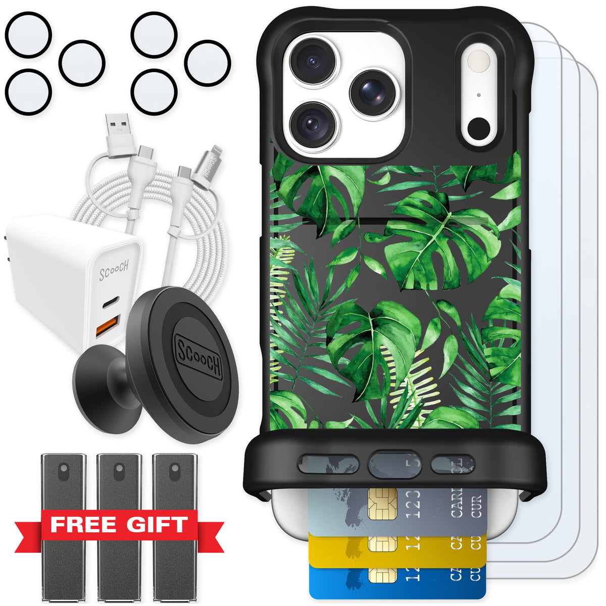 Scooch Wingmate Monstera for iPhone 18 Pro Max — Ultimate Bundle