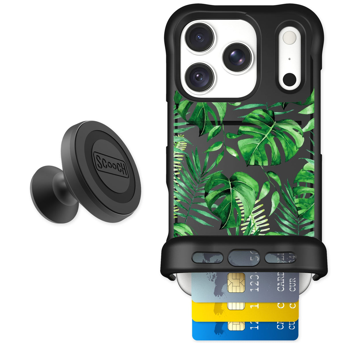 Scooch Wingmate Monstera for iPhone 18 Pro — Starter Bundle