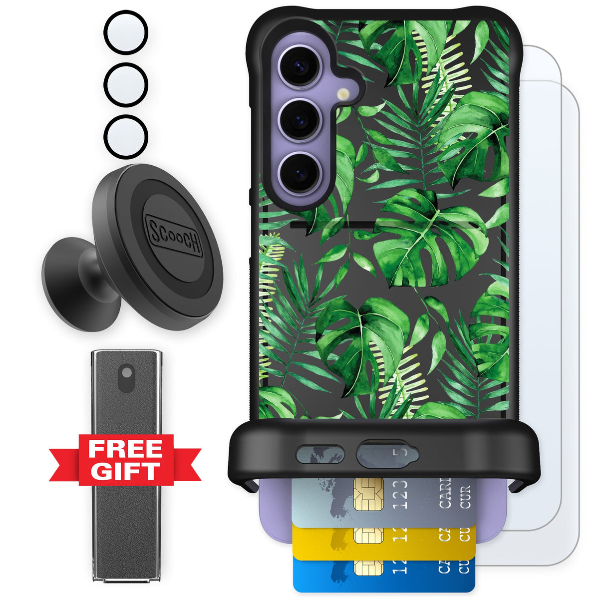 Scooch Wingmate Monstera for Galaxy S24+ — Defender Bundle