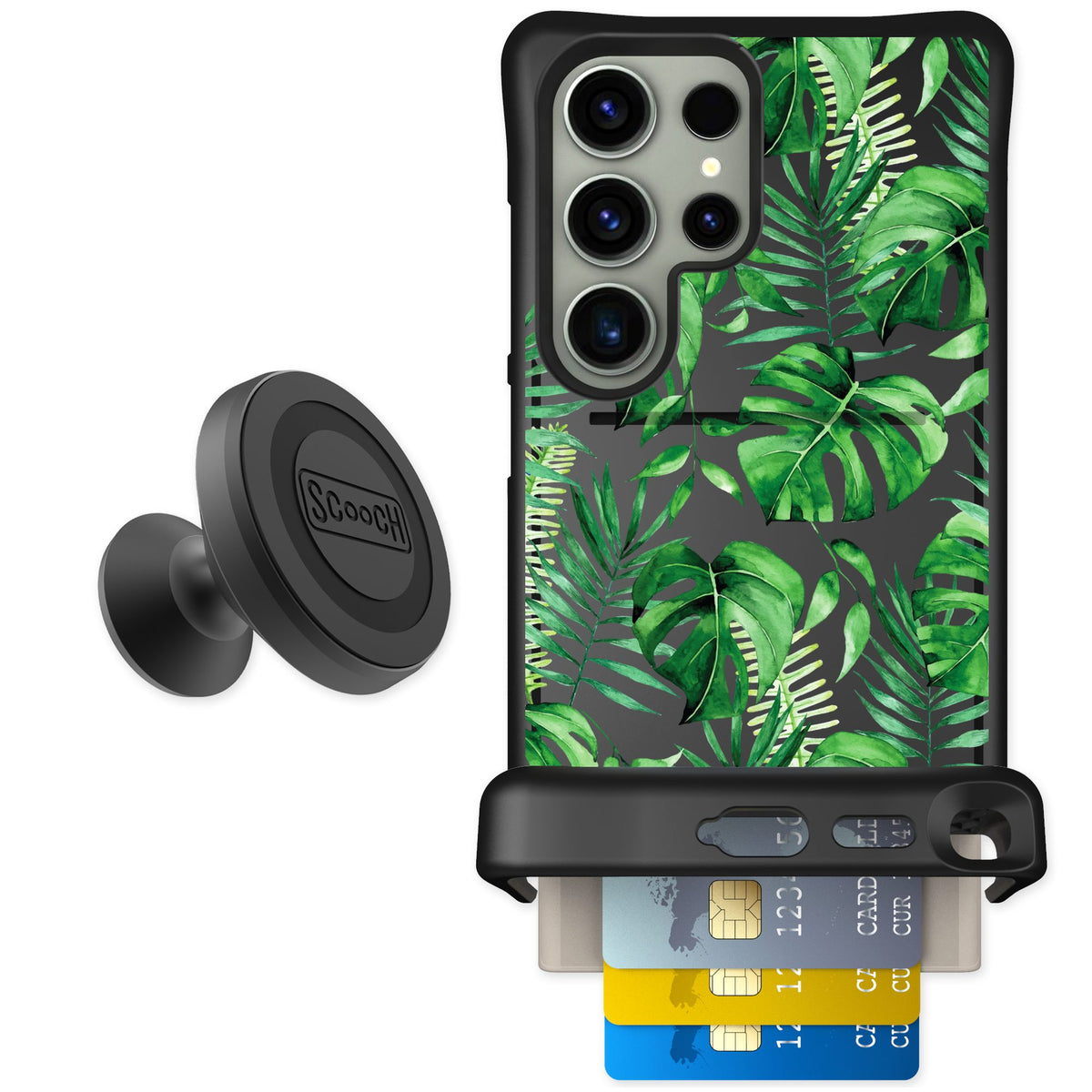 Scooch Wingmate Monstera for Galaxy S24 Ultra — Starter Bundle