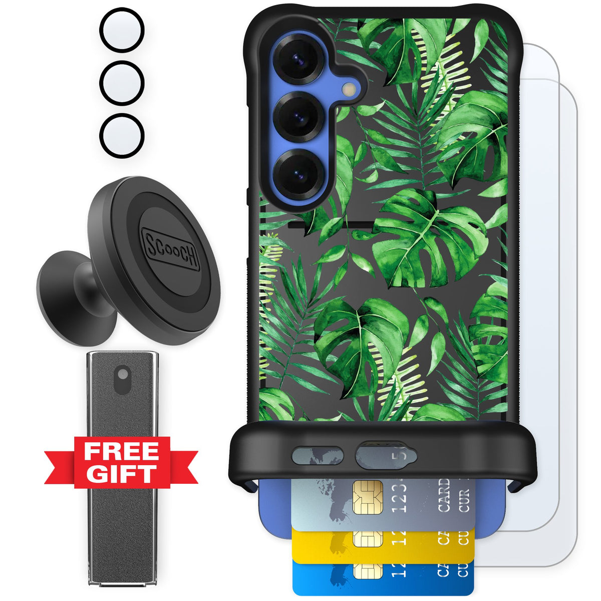 Scooch Wingmate Monstera for Galaxy S25+ — Defender Bundle