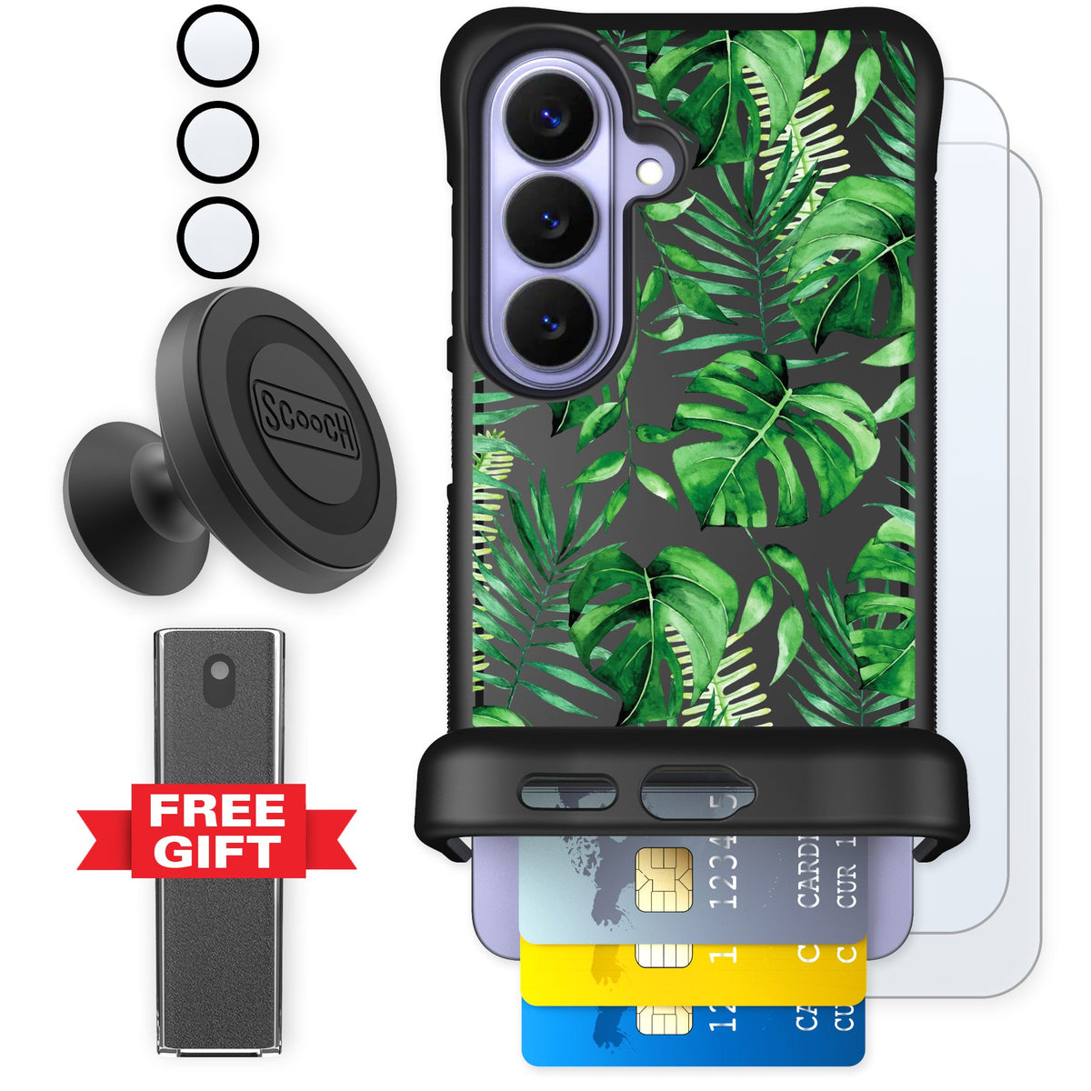 Scooch Wingmate Monstera for Galaxy S26 — Defender Bundle