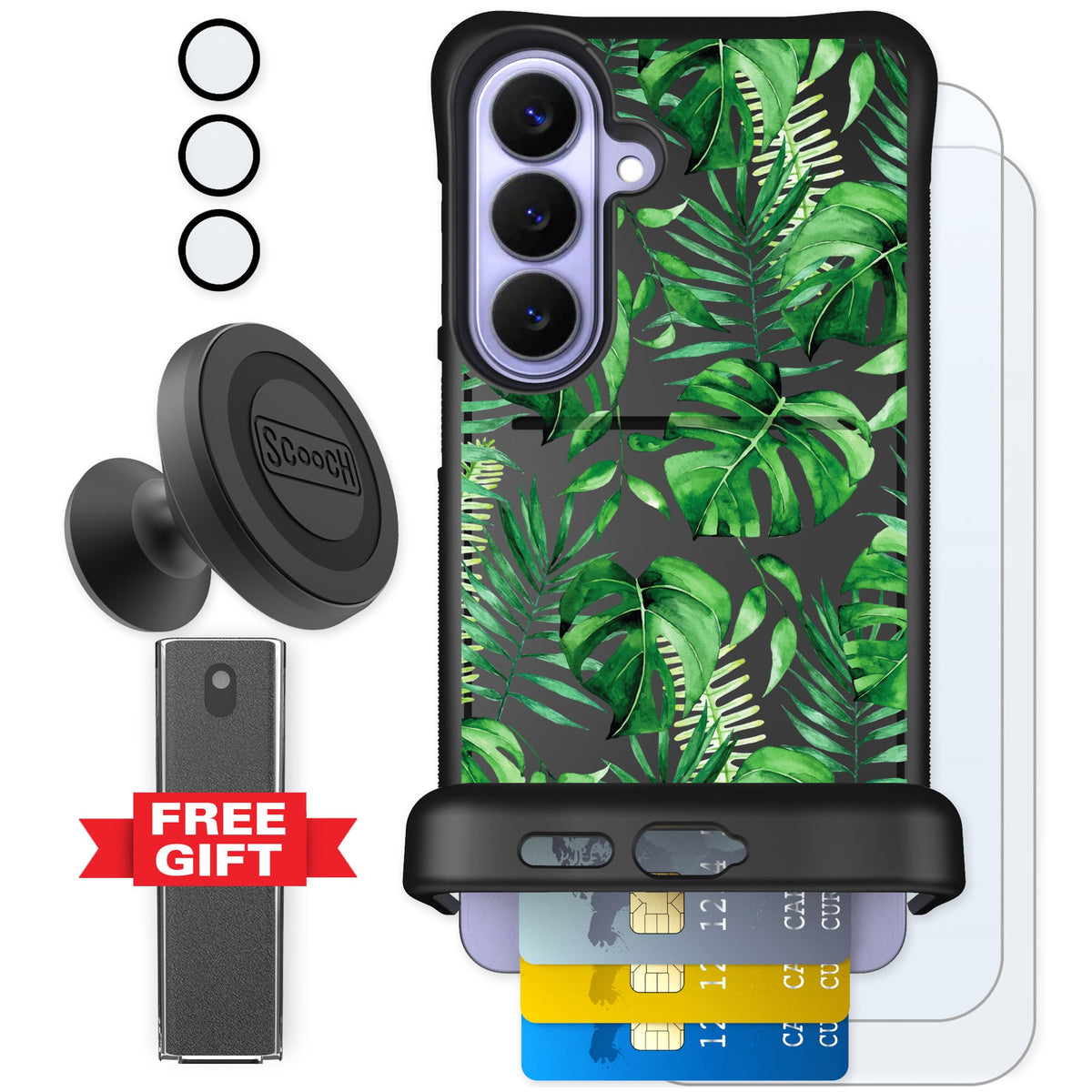 Scooch Wingmate Monstera for Galaxy S26+ — Defender Bundle