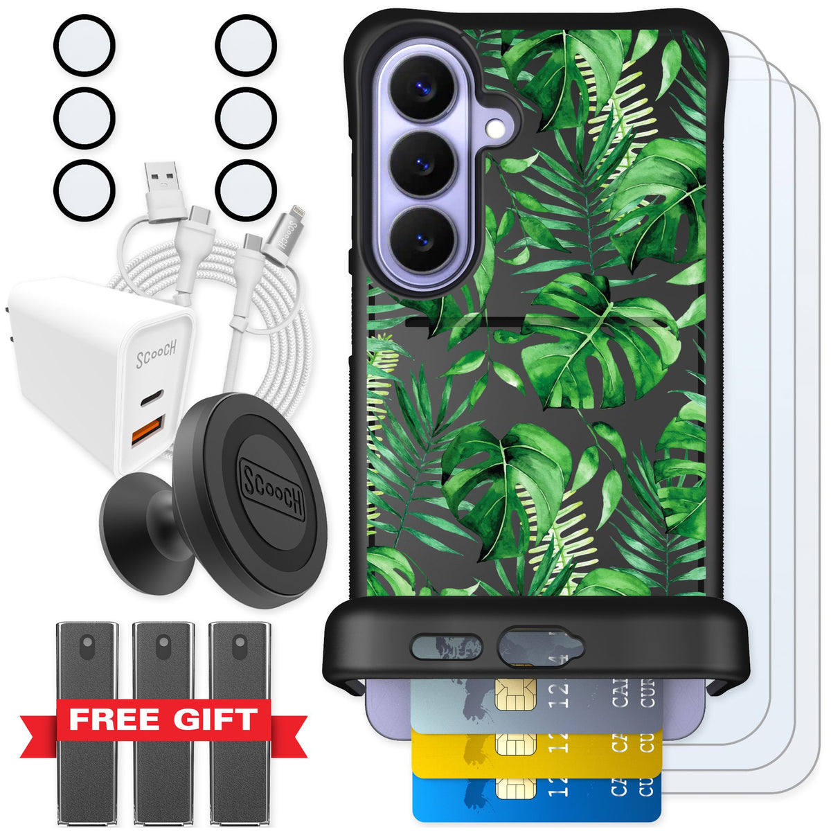 Scooch Wingmate Monstera for Galaxy S26+ — Ultimate Bundle