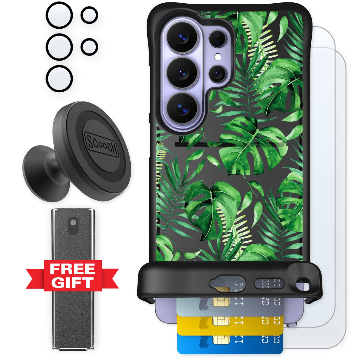 Scooch Wingmate Monstera for Galaxy S26 Ultra — Defender Bundle