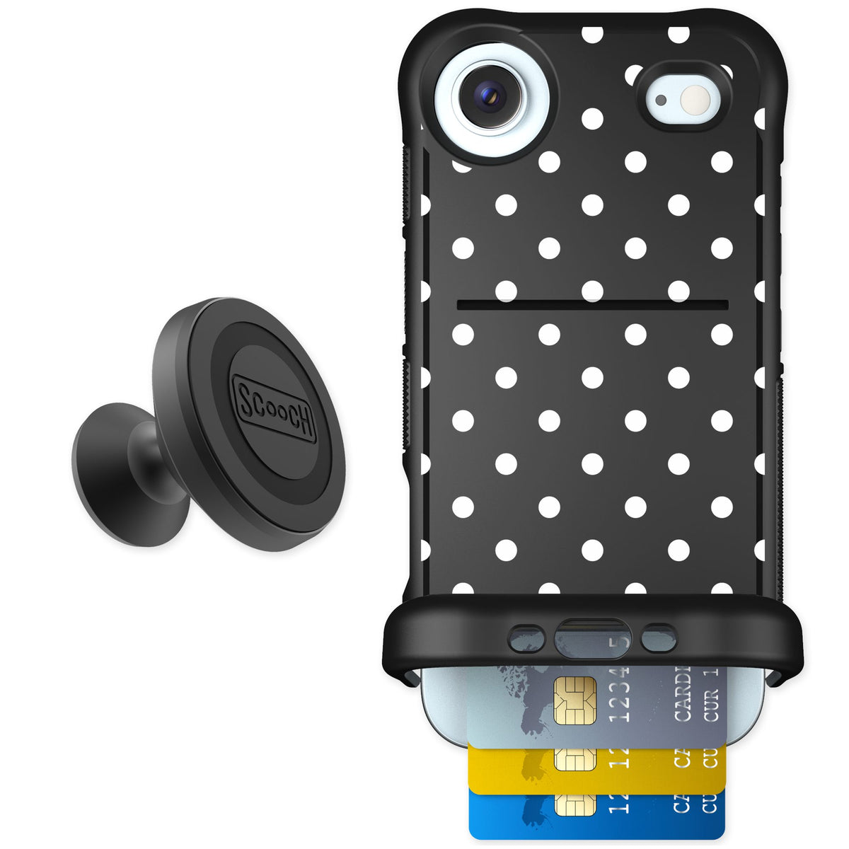 Scooch Wingmate Polka Dots for iPhone Air — Starter Bundle