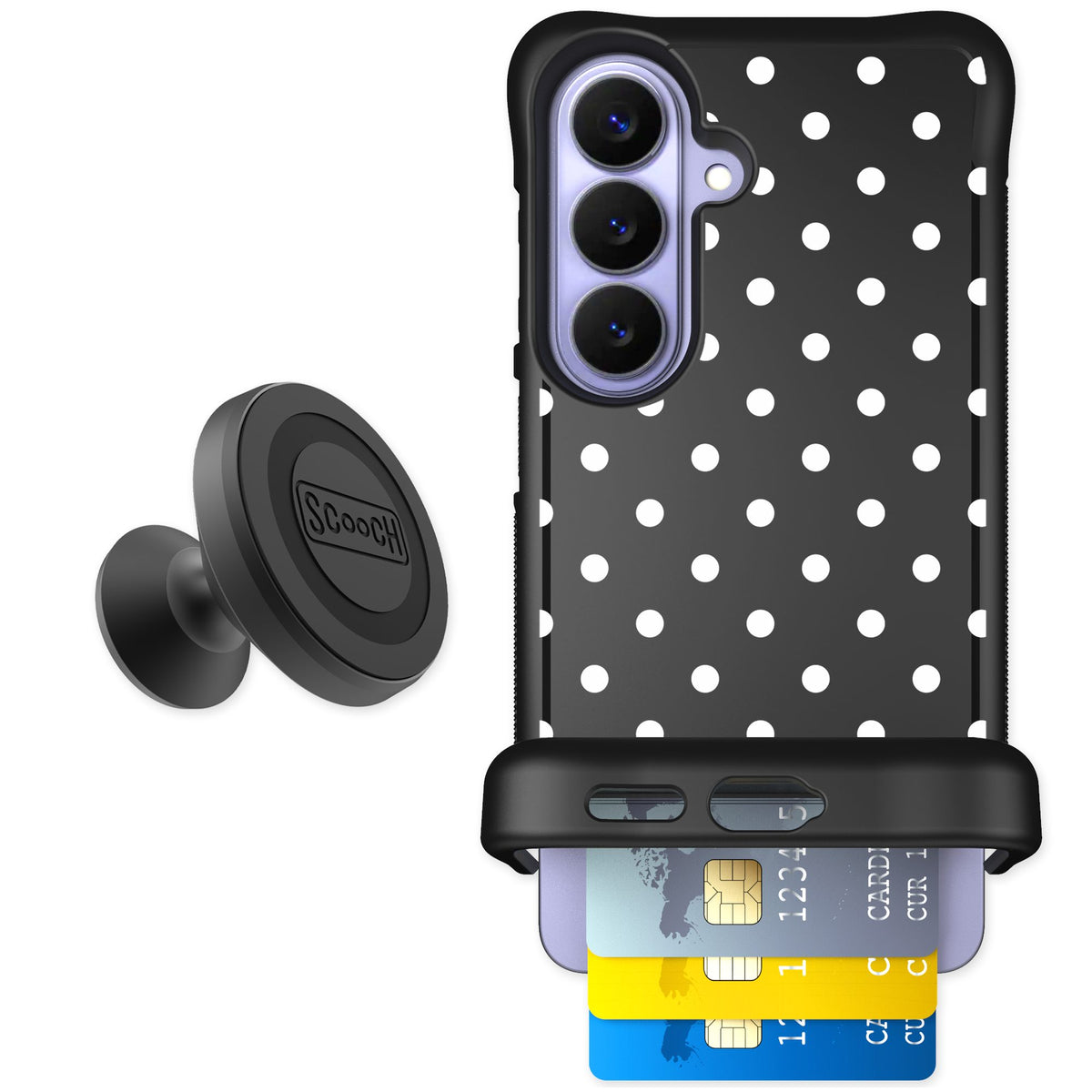 Scooch Wingmate Polka Dots for Galaxy S26 — Starter Bundle