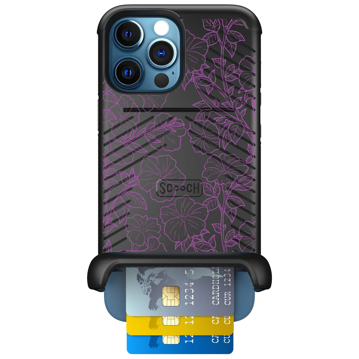 Scooch Wingmate Purple Petunias for iPhone 12 Pro — Case