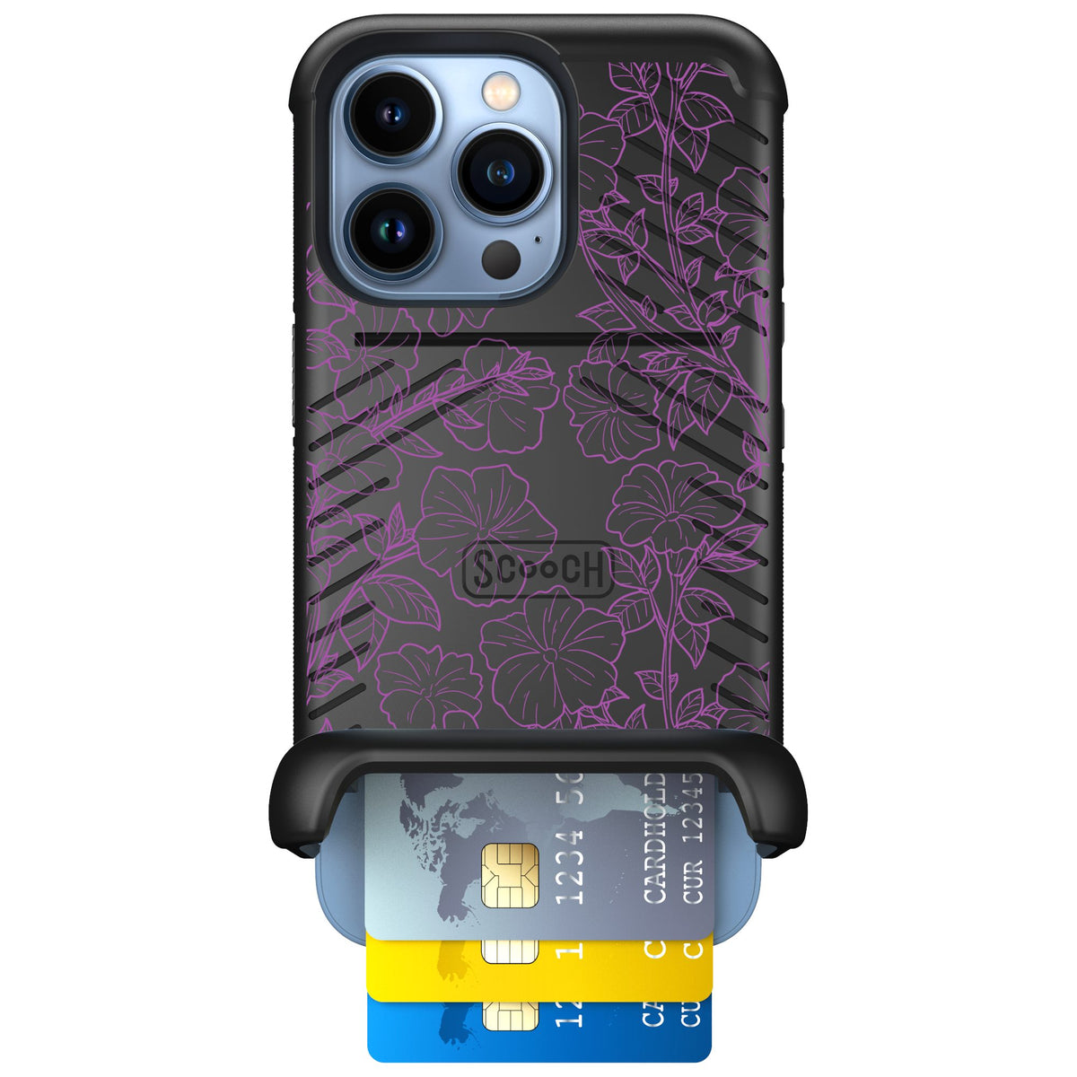 Scooch Wingmate Purple Petunias for iPhone 13 Pro — Case