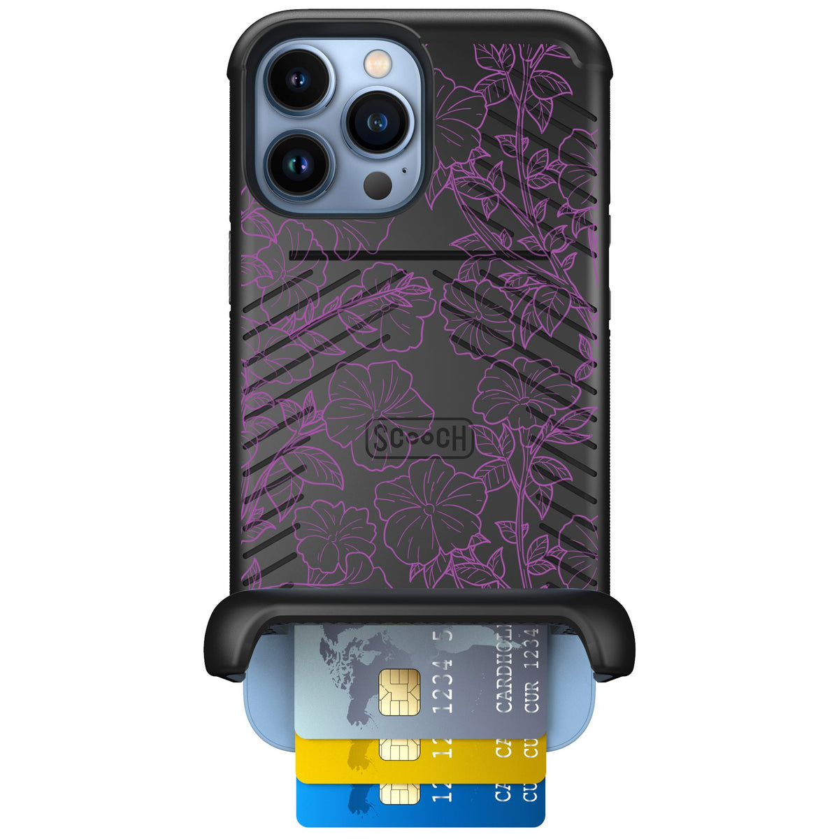 Scooch Wingmate Purple Petunias for iPhone 13 Pro Max — Case