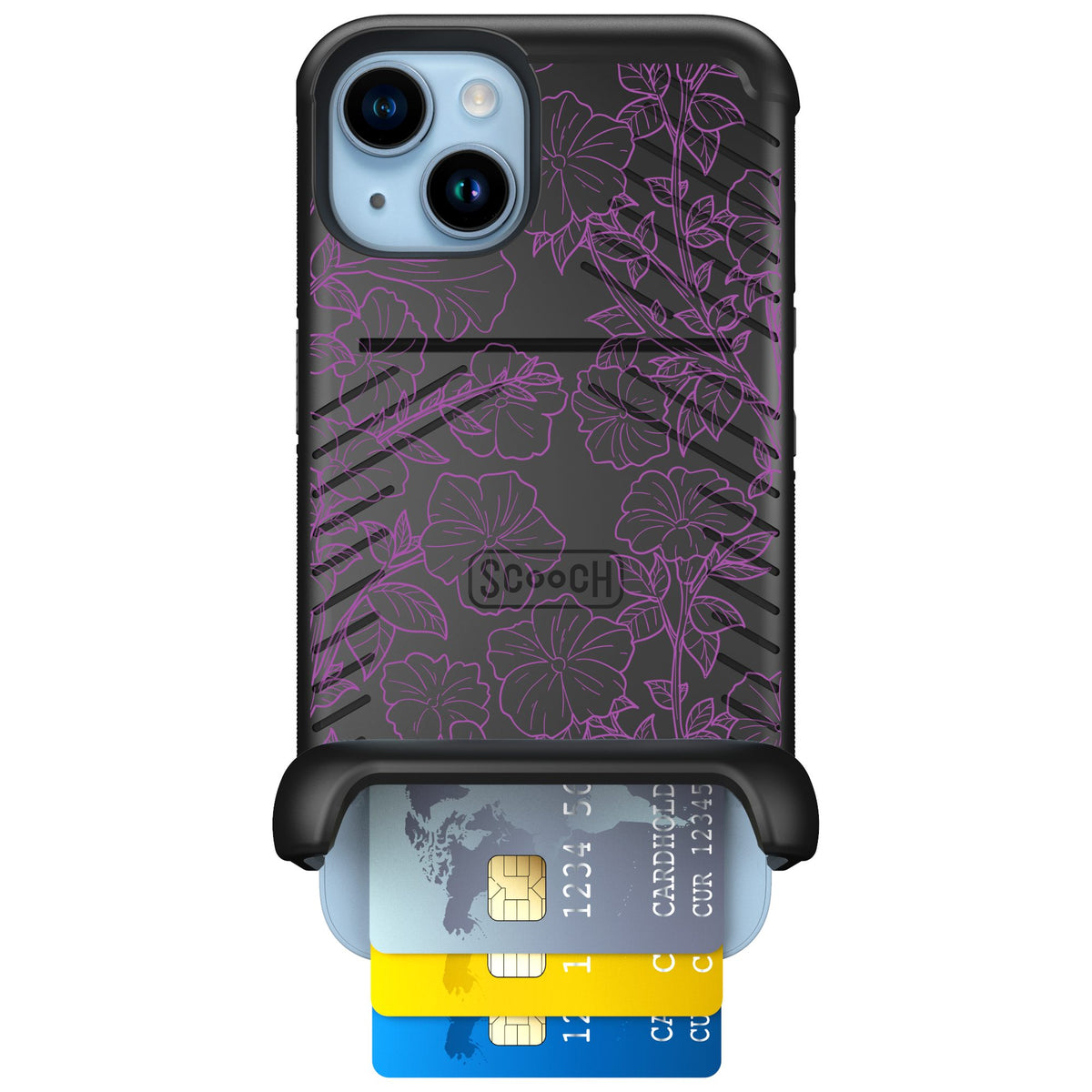 Scooch Wingmate Purple Petunias for iPhone 14 — Case