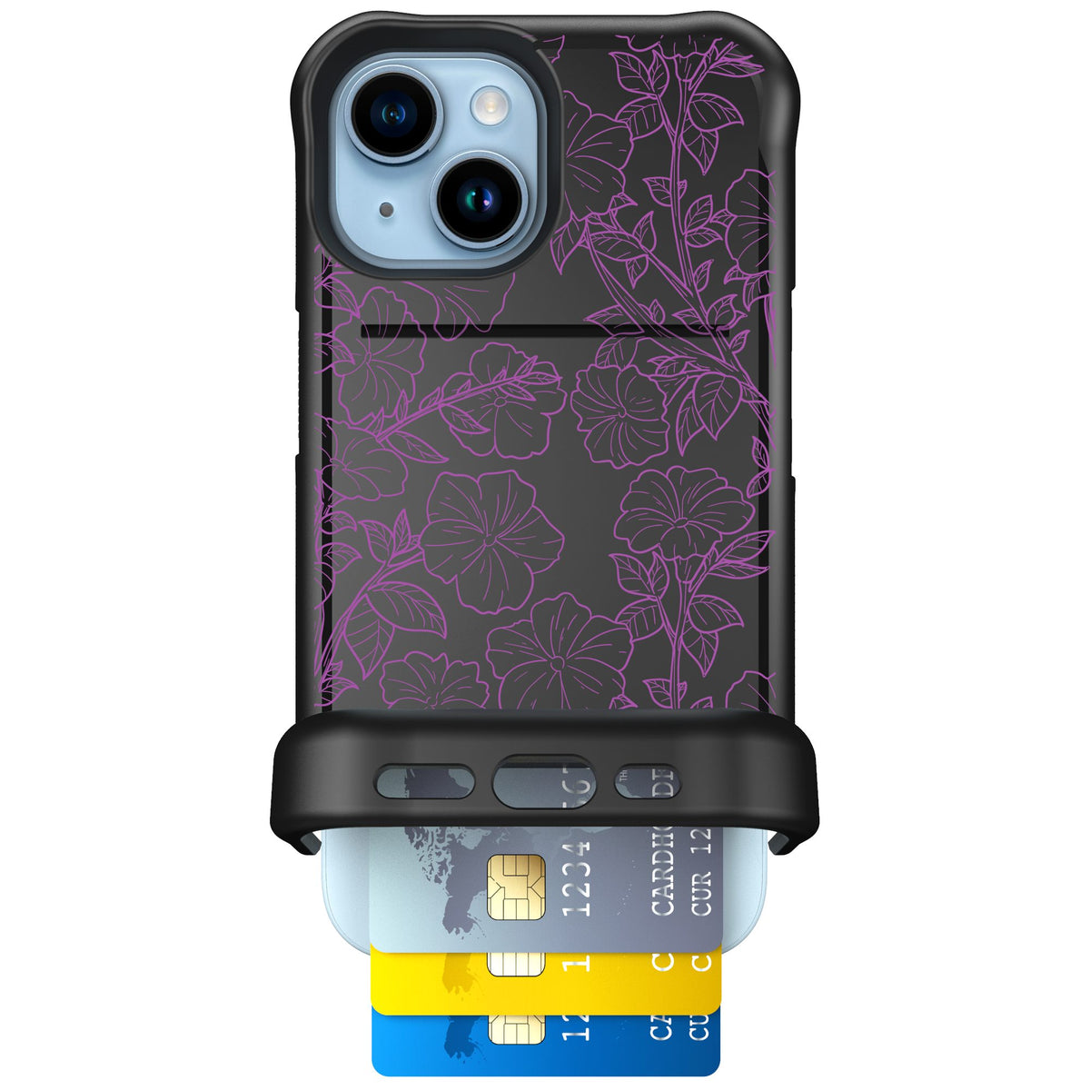 Scooch Wingmate Purple Petunias for iPhone 15 — Case