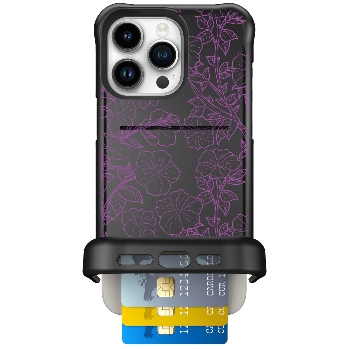 Scooch Wingmate Purple Petunias for iPhone 15 Pro Max — Case