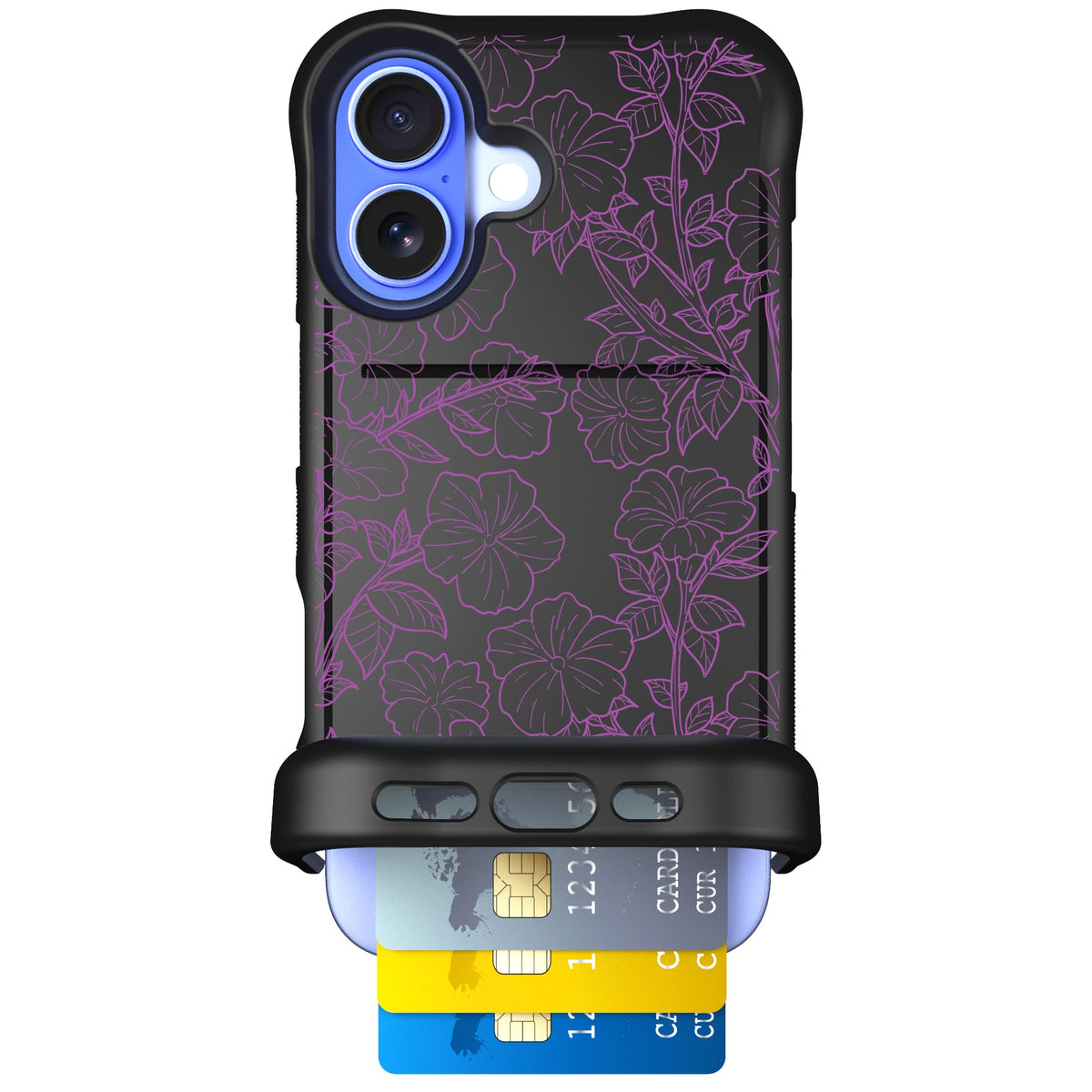 Scooch Wingmate Purple Petunias for iPhone 16 — Case