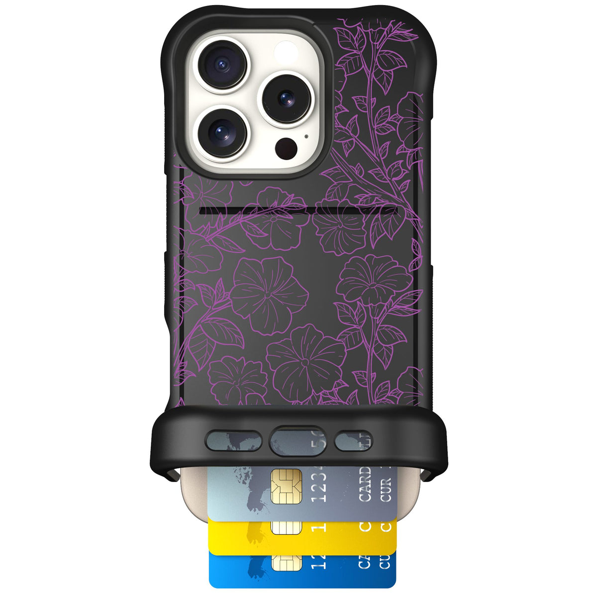 Scooch Wingmate Purple Petunias for iPhone 16 Pro — Case