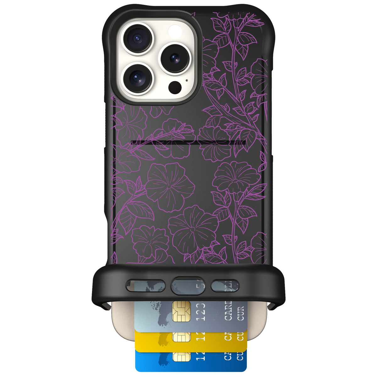 Scooch Wingmate Purple Petunias for iPhone 16 Pro Max — Case