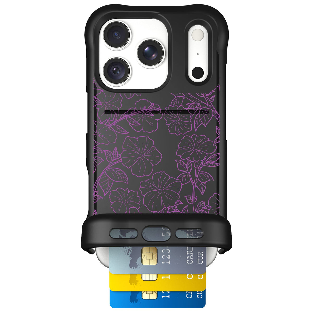 Scooch Wingmate Purple Petunias for iPhone 18 Pro — Case