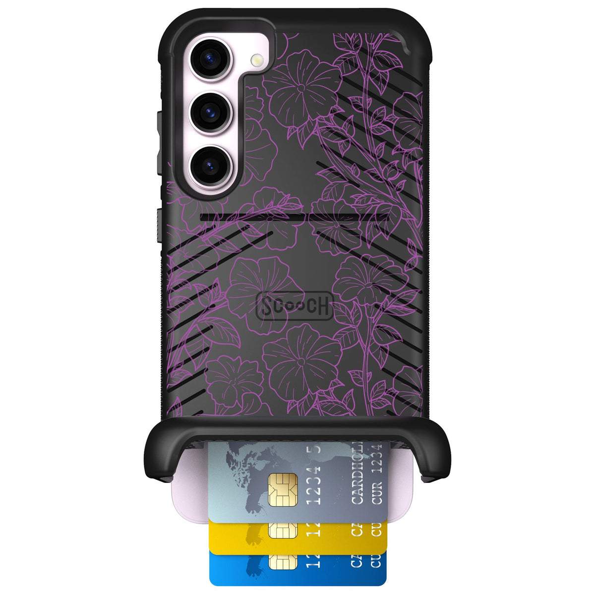 Scooch Wingmate Purple Petunias for Galaxy S23+ — Case