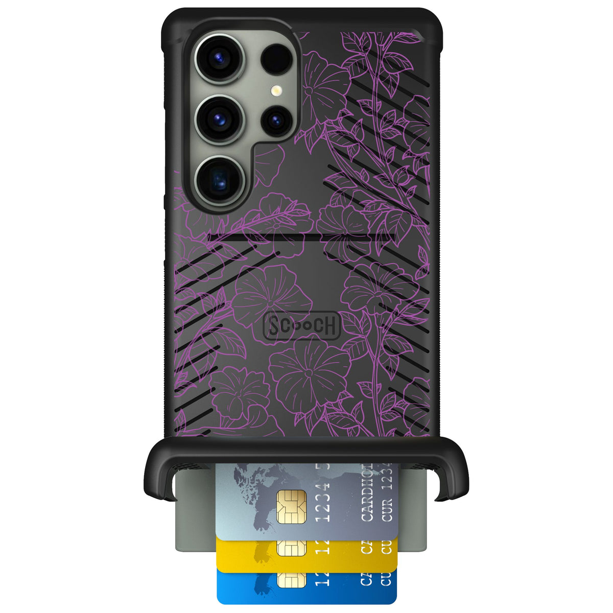 Scooch Wingmate Purple Petunias for Galaxy S23 Ultra — Case
