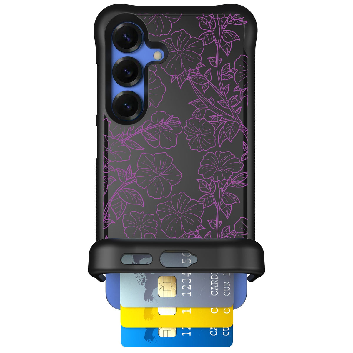 Scooch Wingmate Purple Petunias for Galaxy S25 — Case