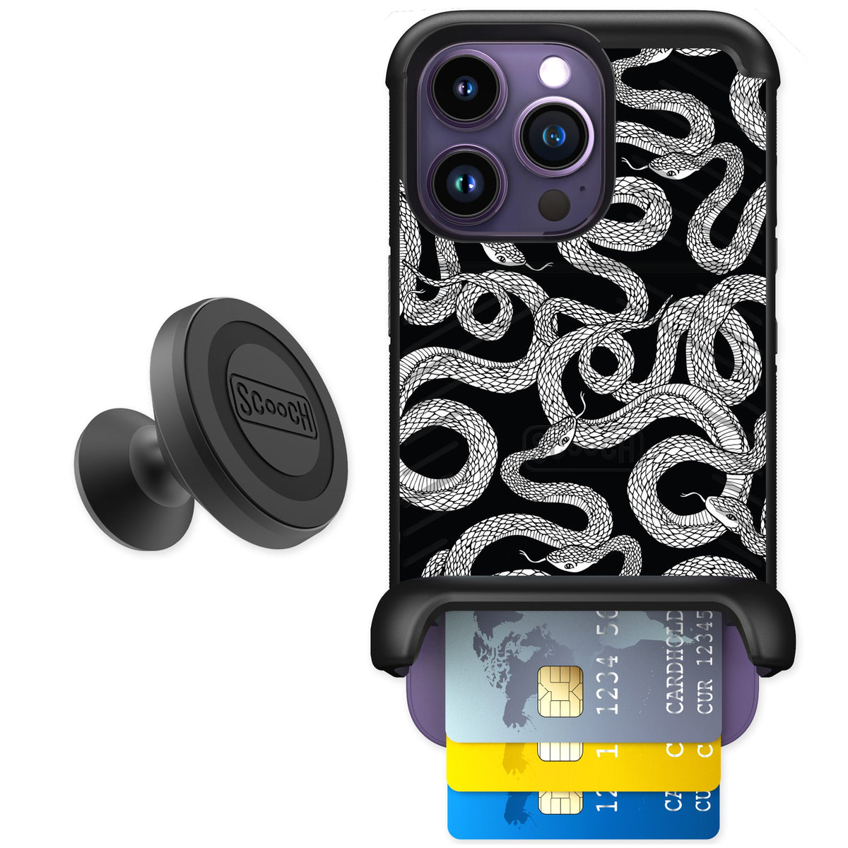 Scooch Wingmate Snakes for iPhone 14 Pro — Starter Bundle