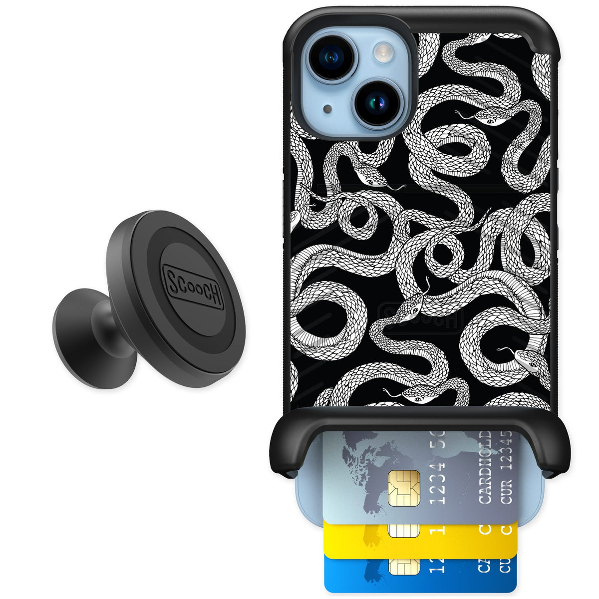 Scooch Wingmate Snakes for iPhone 14 — Starter Bundle