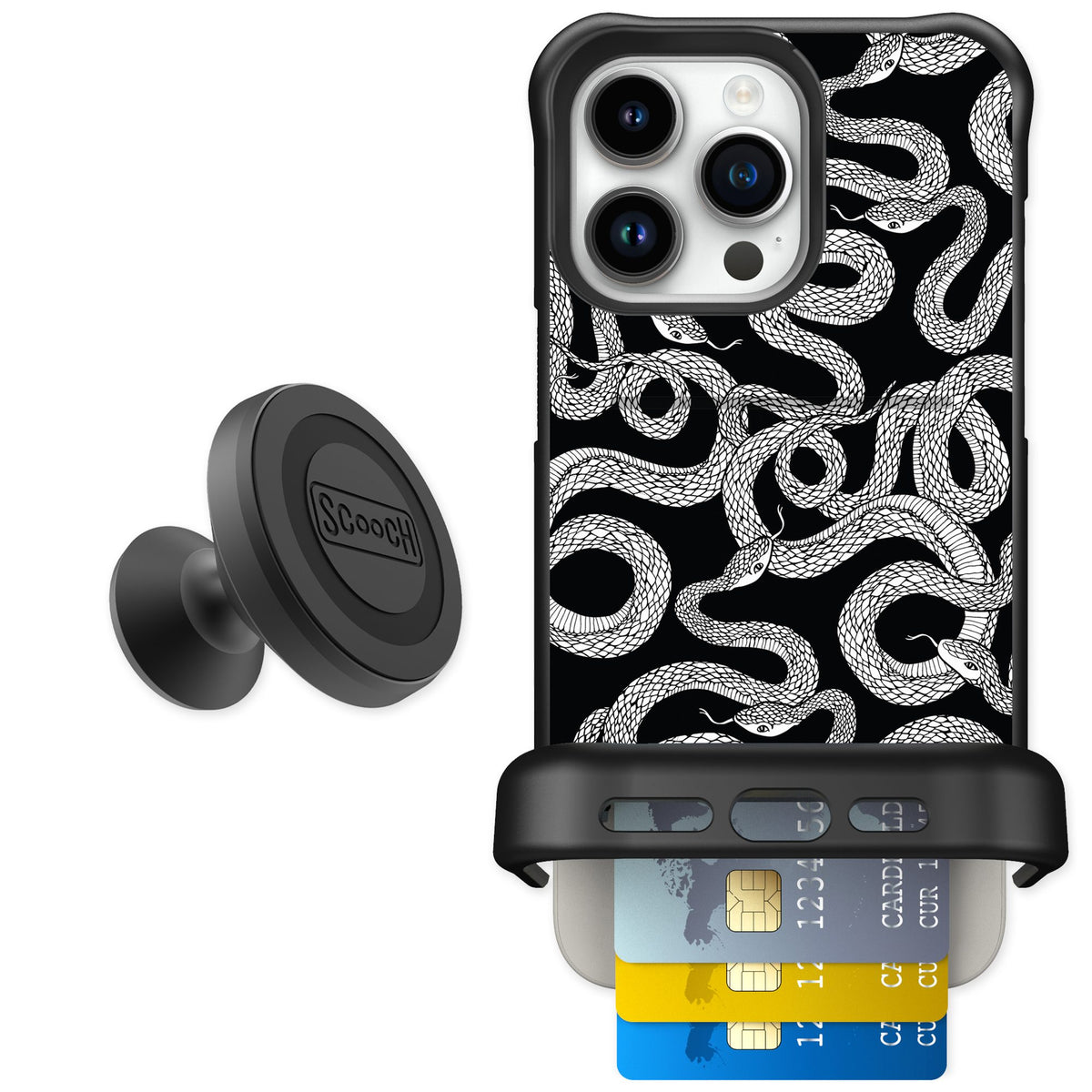 Scooch Wingmate Snakes for iPhone 15 Pro Max — Starter Bundle