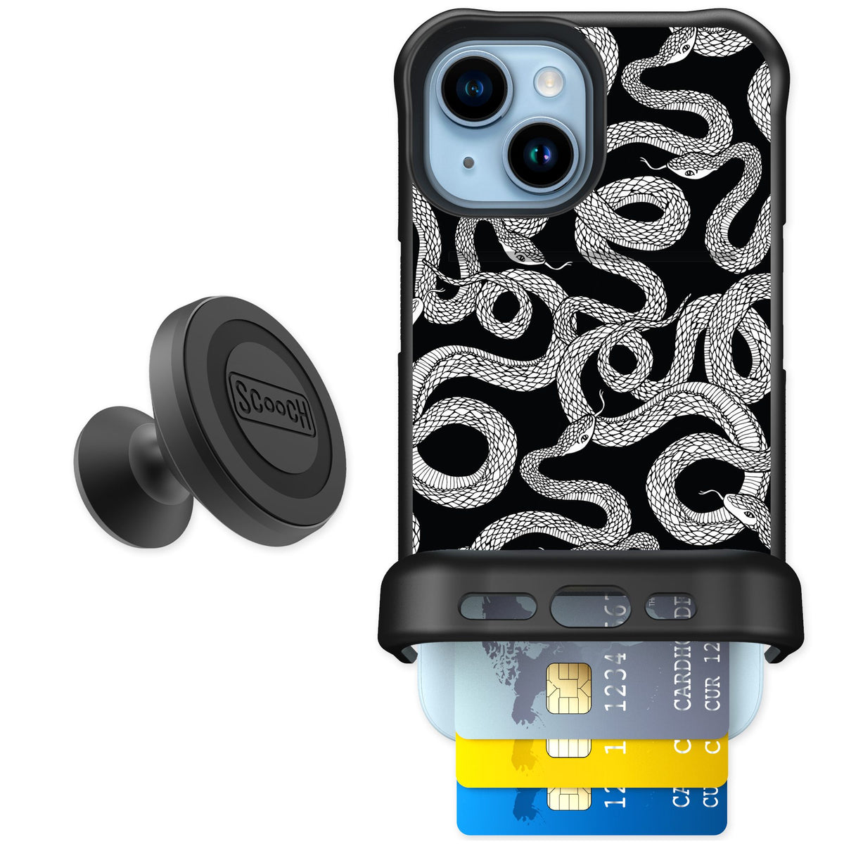 Scooch Wingmate Snakes for iPhone 15 — Starter Bundle
