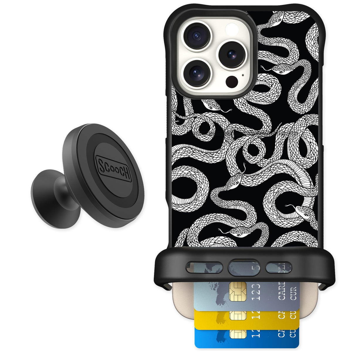 Scooch Wingmate Snakes for iPhone 16 Pro Max — Starter Bundle
